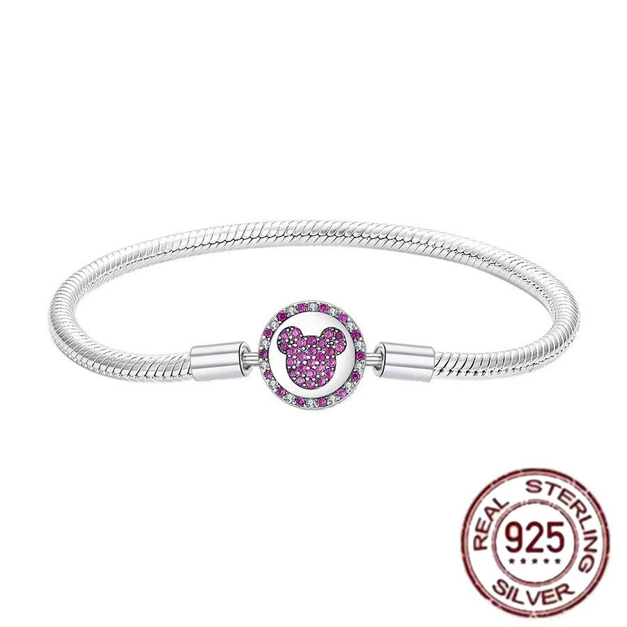 Best-selling 925 Sterling Silver Heart-shaped Crown Snake Bone Chain, Perfect for the Original DlY Bracelet! Ladies' Birthday Fa