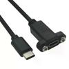 1 Stück Panelmontage Typ-C USB-C Stecker auf Buchse Verlängerungskabel Mit Schraubloch Verriegelungsstecker Kabel 0,3/0,5/1/1,5 Meter