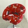 Bar Low Back Stool Chair Cover Printed Elastic Chair Cover Jacquard Wear-Resistant Bedroom Restaurant Hotel Dining Chair Cover