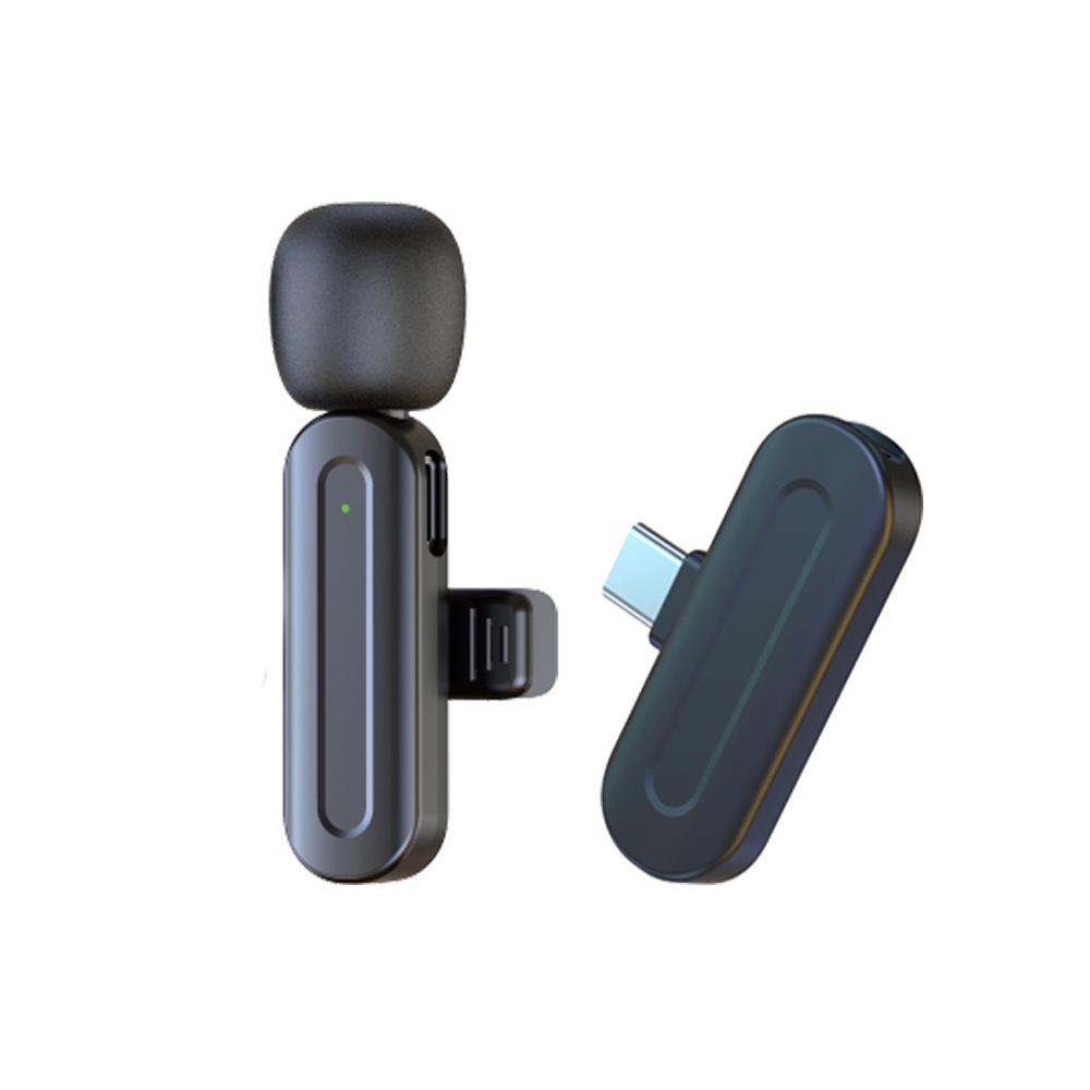 Wireless Lavalier Microphone with Intelligent Noise Reduction for Live Streaming, Vlogging, and Video Recording