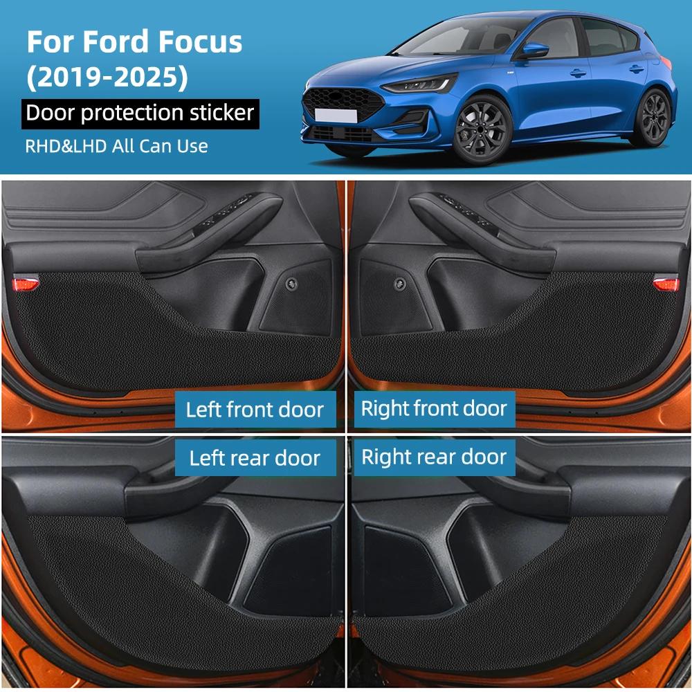 Premium Suede For Ford Focus Mk4      2024 2025 Door Anti-kick Pad Car Leather Carbon Sticker Accessories