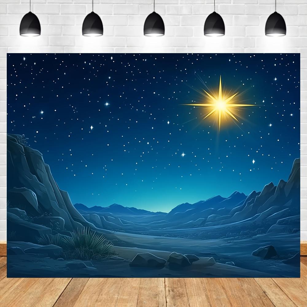 1Pcs Winter Wonderland Starry Night Decoration Background Winter Backdrop For Photo Studio Photo Booth Party
