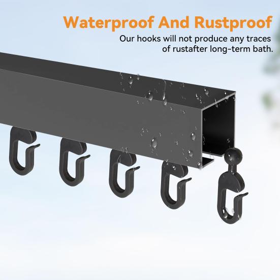 50Pcs Plastic Curtain Hooks Smooth Sliding Rustproof Easy Installation Mosquito Netting Curtain Rings Multi-Functional Hooks