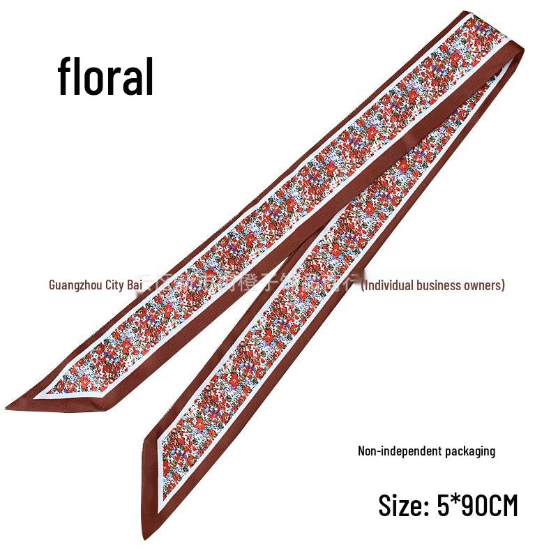 Silk Scarf Accessory: Long Ribbon for Bag, Headband, or Hair Tie