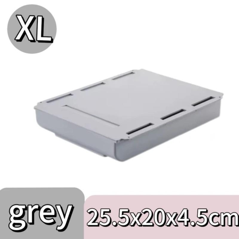 Under Desk Drawer Hidden Hanging Stationery Storage Box Self-Adhesive Pencil Tray Office Organizer Holder Large Capacity