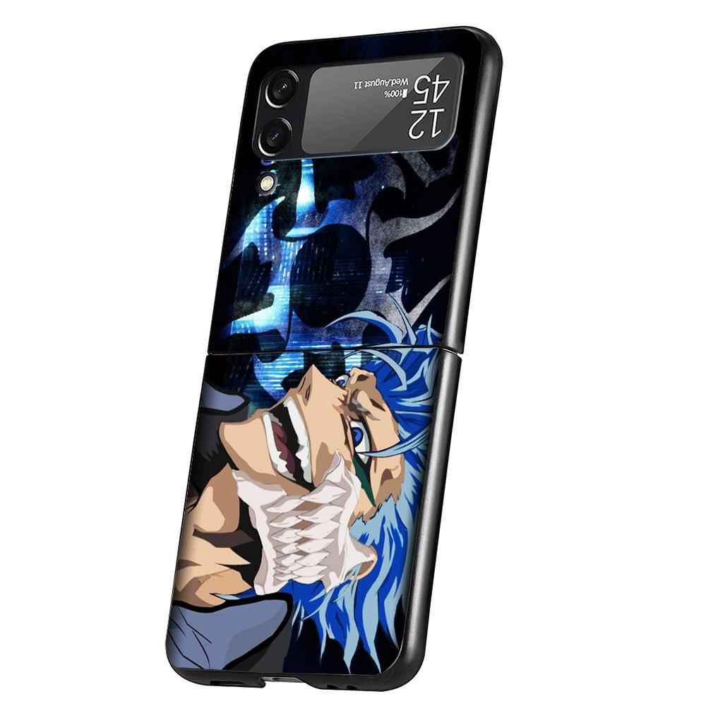 Bleach Grimmjow Cover Phone Case For Samsung Galaxy Z Flip 7 6 5 4 3 5G Flip7 Flip6 Flip5 Flip4 Flip3 Black Fundas Shell Galaxy
