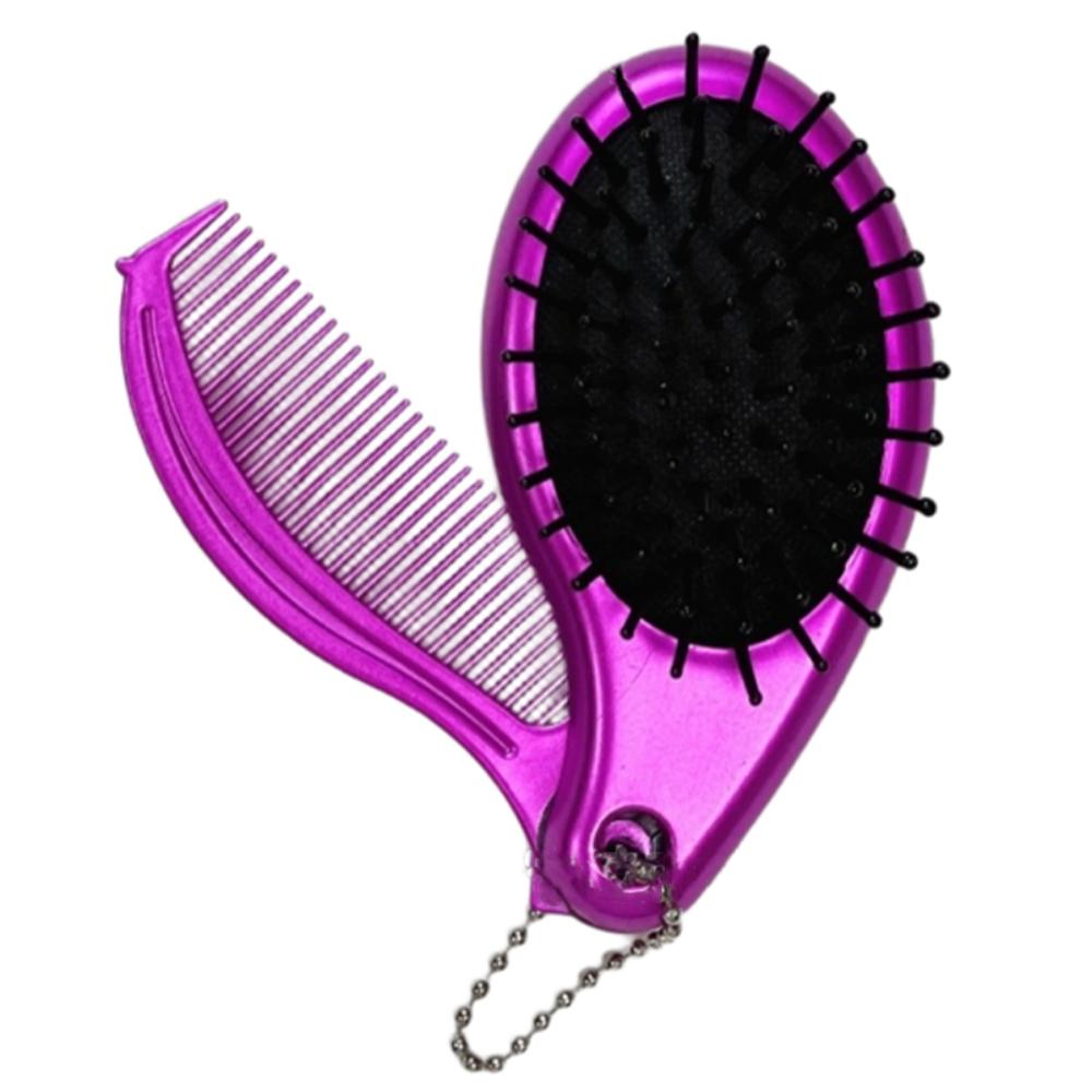 3-in-1 Foldable Hair Comb Mirror Foldable Air Cushion Comb Fashion Massage Comb