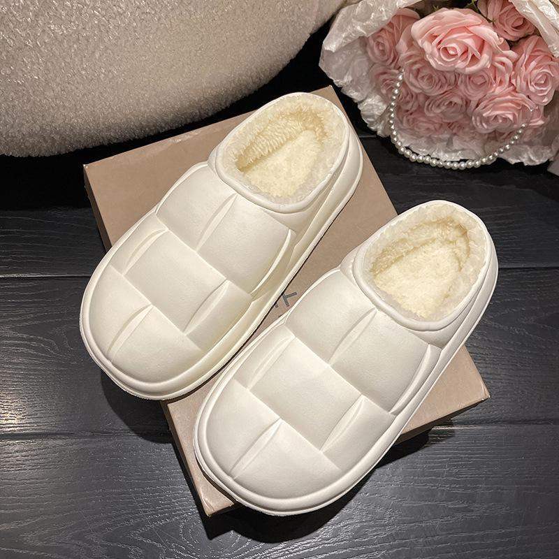 Cotton slippers women's winter bag and indoor men's home non-slip thick bottom warm