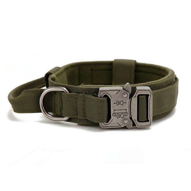 Tactical Dog Collar Adjustable Nylon Dog Supplies With Heavy Duty Metal Buckle Durable Training Collar For Medium And Large Dogs