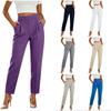 Women's High Waist Wide Leg Dress Pants with Flowy Drape for Business Casual Wear