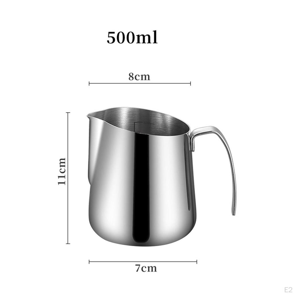 Coffee Milk Frothing Jug, Espresso Steam Jug with Scale, for Latte Art, Cappuccino