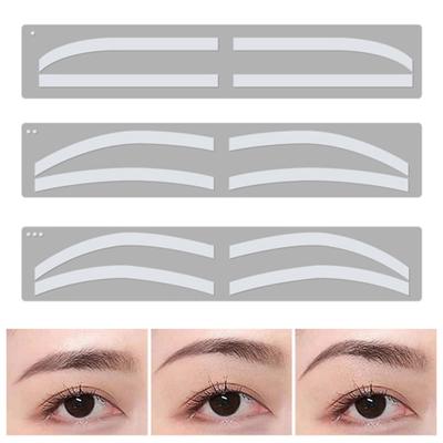 1 Set Eyebrow Stencil Sticker 3 Styles Disposable Brow Shaping Mapping Guide Card Eyebrow Airbrush Tattoo Auxiliary Template Tinting Sticker