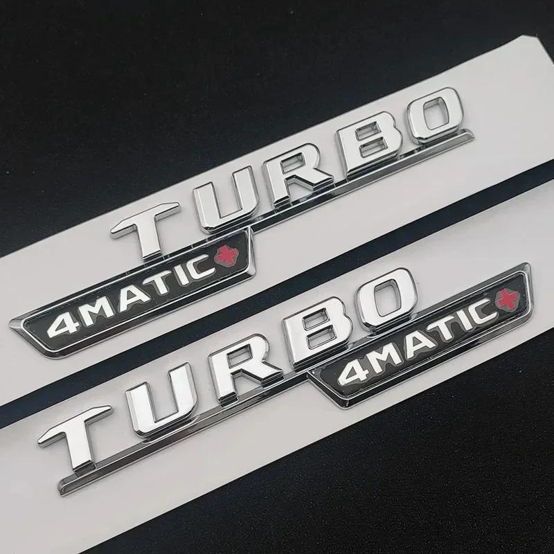FUP1  ABS Chrome For Mercedes A 35 45 AMG W177 W176 A35 A45 A45S TURBO 4MATIC Car Trunk Letters Emblem Badge Logo Stickers Accessories