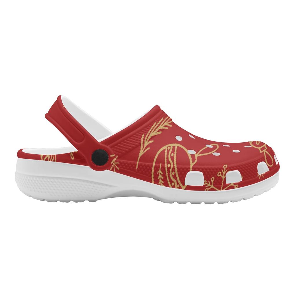 Printed EVA Walking Clogs Unisex Lightweight Easy Clean Travel Use Slip On Beach Garden Daily Walking Summer Sandals Daily Wear