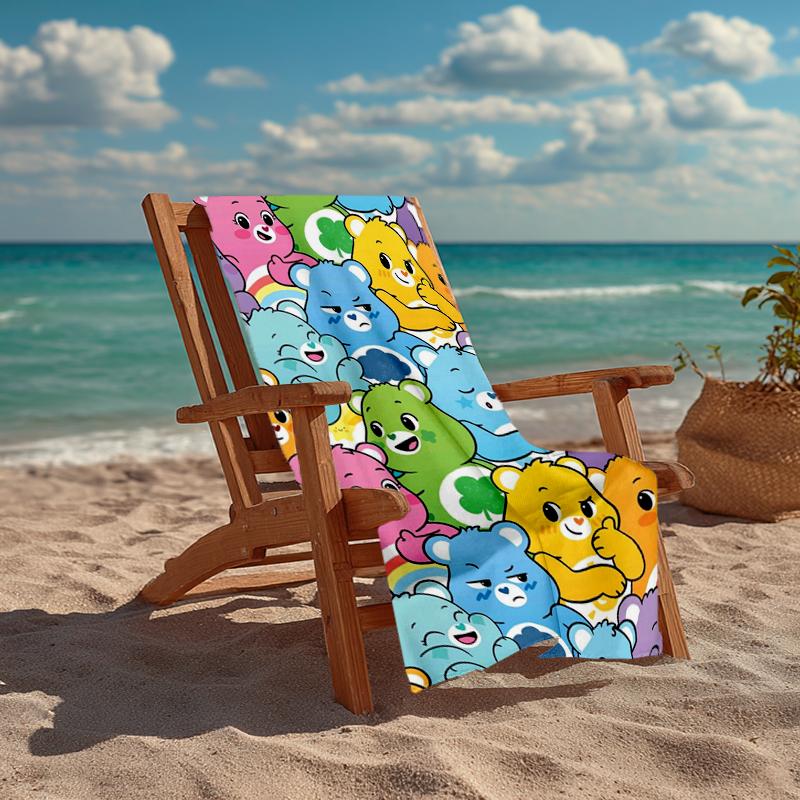 Ultra-Soft Beach Towel with Bear Theme,Ideal for Pool - Camping, Diving - Perfect Travel Essential, Vibrant Beach Towel.