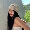 Exquisite Headscarf, Hat, Female, Hollowed Out, Spring and Summer, Thin Design, Artistic, Small Face, Woven Hat, Pile Hat