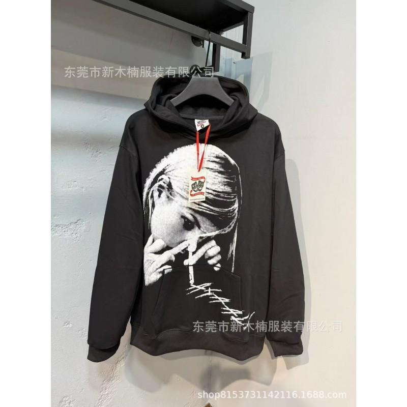 Unisex Oversized Hoodie Cotton Sweatshirt Streetwear Winter 400g Heavyweight Pullover With Front Pocket