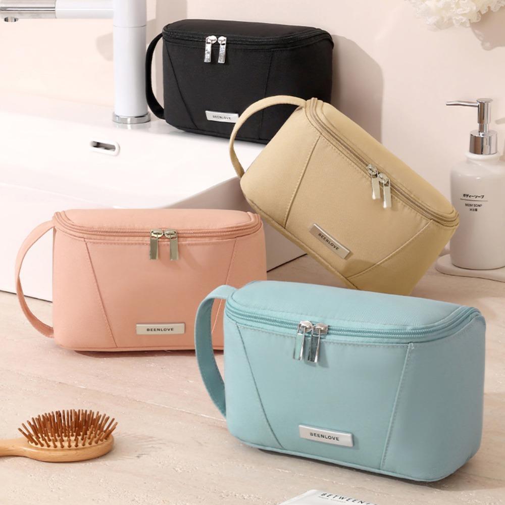 New large opening toiletry bag, large capacity Bathroom cosmetic storage bag, travel storage cosmetic bag Men Women Makeup Case