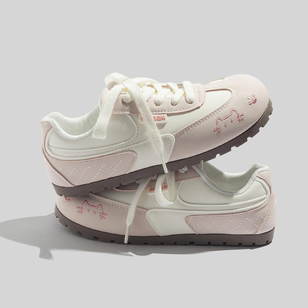 Women's Casual Shoes 2025 Autumn New Trend Comfortable Soft Sole Non Slip Flats Lightweight Breathable Lace Up Vulcanized Shoes