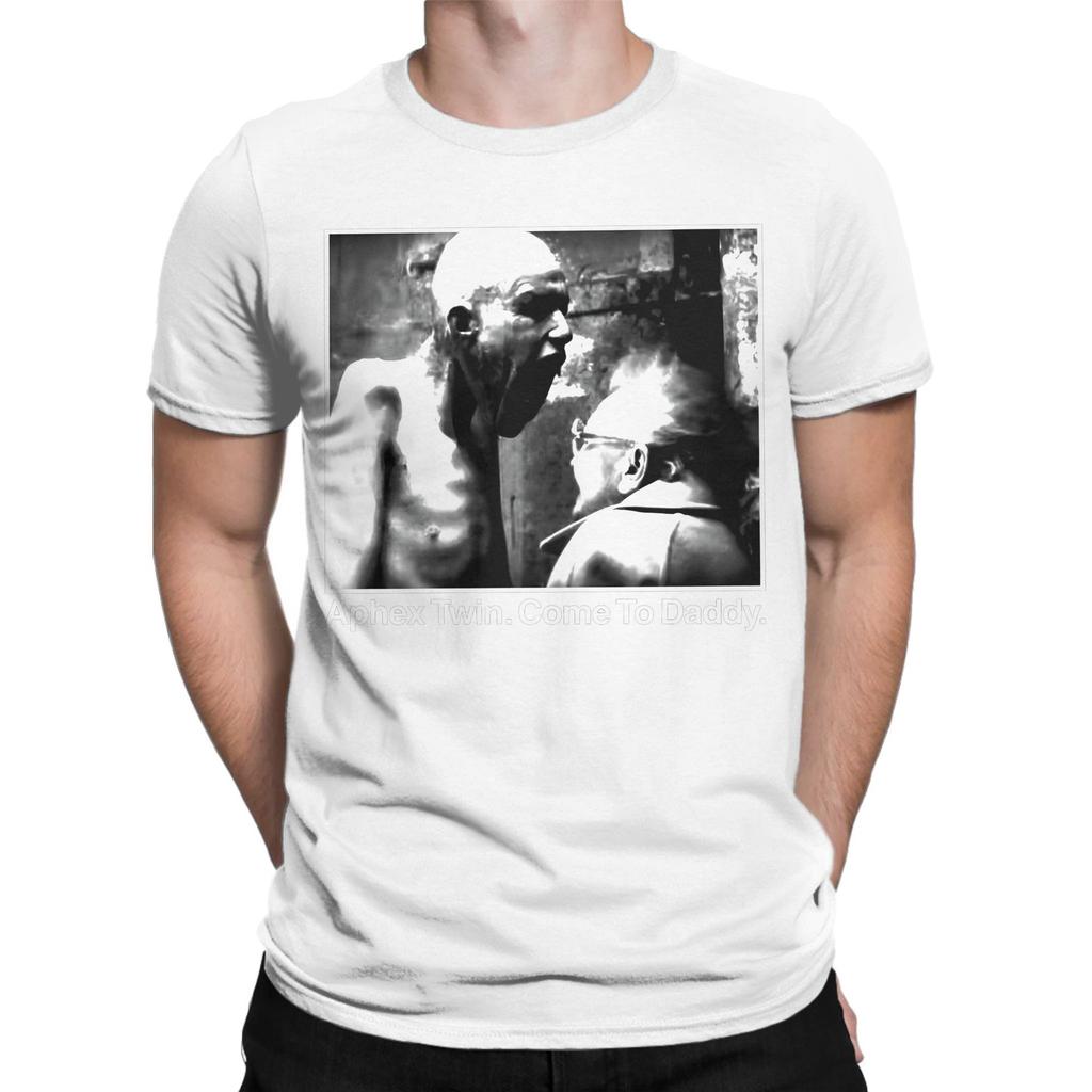 Aphex Twin Come To Daddy 100 Cotton T Shirt For Mens Beach  Y2K Basic T Shirts O Neck Harajuku Tees Big Size Wholesale Clothes