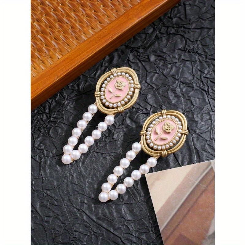 2pcs Rhinestone Decor Hair Clip Elegant Valentine's Day Valentines Claw Clips Hair Claws Hair Barrettes