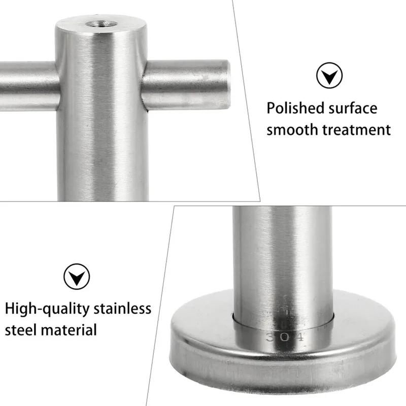 1pc Stair Handrail Brackets Guardrail Hardware Wall Support Hand Rail Balustrade Stairs Accessories Adjustable Brackets Silver