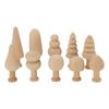 2 Set Unfinished Wooden Trees to Paint Mini Blank Peg Xmas Tree Home Holiday Toy Pendant Wood