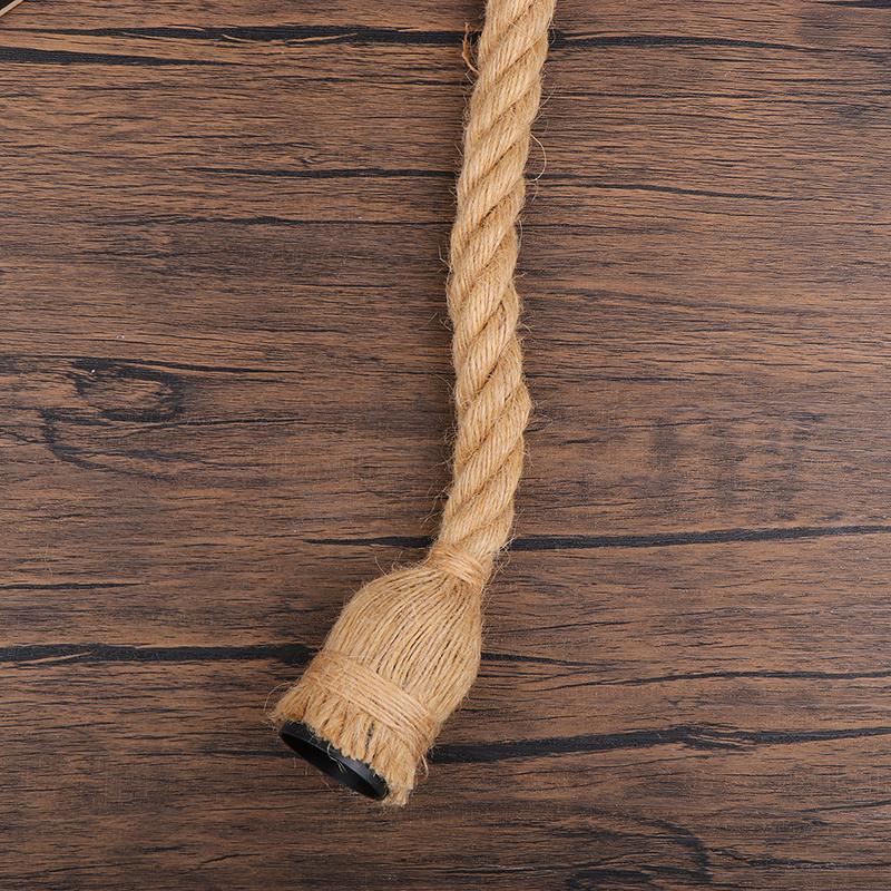 Lampă suspendată din frânghie de cânepă, vintage americană, restaurant, bar, cafenea, decorare industrială, lămpi suspendate, corpuri de iluminat din funie țesute manual