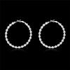 Copper Color Twisted Hoop Earrings For Women Twisted Lines Artistic Design Diameter 4.5cm Coppery Wedding Jewelry Gift E148
