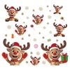 Christmas window stickers Holiday party cartoon elk wall home stickers Self-adhesive refrigerator cute stickers
