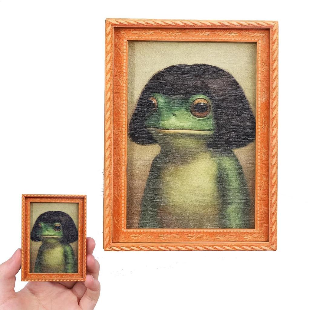 1Pc Funny Frog Fridge Magnet, Mini Refrigerator Magnet For Green Frogs And Haircuts Refrigerator Decoration