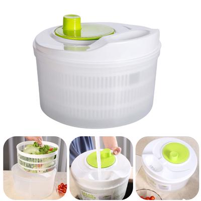 Household Vegetable Dehydrator Creative Manual Water Salad Spinner Fruit Drain Basket Dryer Hand Crank Kitchen Household Gadget