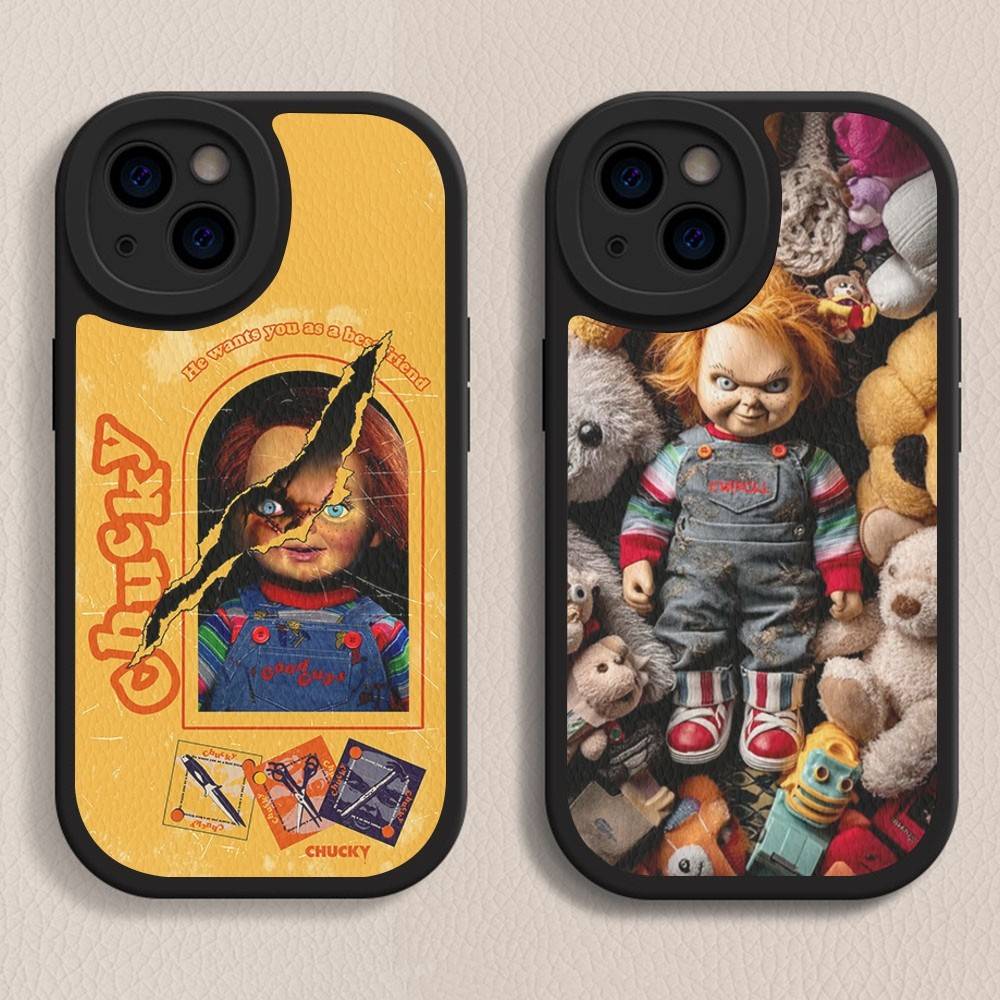 Horror C-Chucky Movie Phone Case For IPhone 16 15 14 13 12 11 Pro Max Plus Leather Shockproof Cover
