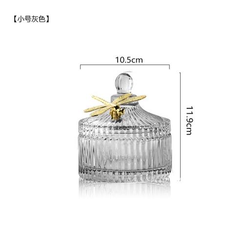 

Вертикальный узор Стеклянная банка для хранения Кристальная стеклянная банка для конфет Бутылка для свечи с крышкой Бытовой контейнер для хранения продуктов Домашний декор