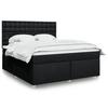 VidaXL Slat Bed Base with Mattress Black 180x200 Cm Fabric 3291375
