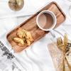 Natural Wooden Serving Tray Square/Rectangular Wood Plate Food  Fruit Platter Dessert Tea Storage Trays Home Storage Dish Decors