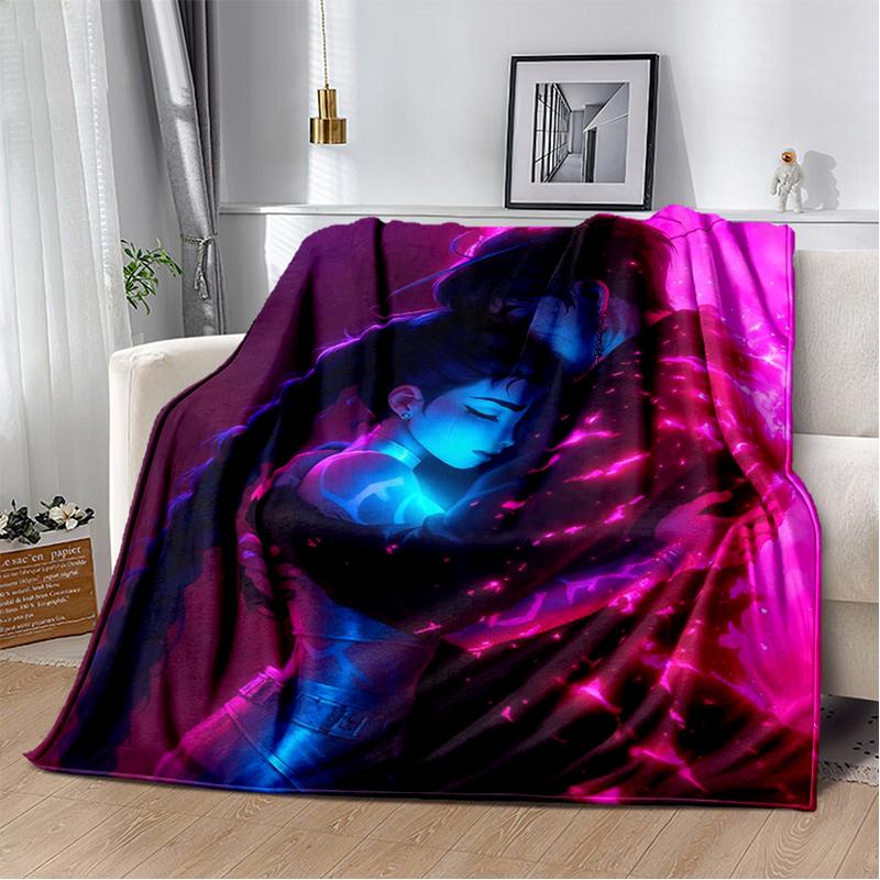 Cartoon Kpop Demon Hunters Rumi Mira Zoey HD Soft Flannel Blanket for Beds Bedroom Sofa,Throw Blanket for Cover Picnic Gift