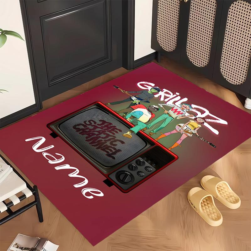 Gorillaz (14) Personalizovaný název Kancelářský koberec Stylová dekorace do obývacího pokoje, ložnice, kuchyně