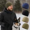 Polar Fleece Running Winter Sport Cap Solid Color Outdoor Warm Hat Winter Running Hats  Fishing