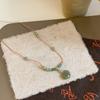 New Chinese Retro Style Chinese Knot Safety Lock Necklace Design Sense Antique Woven Collarbone Chain