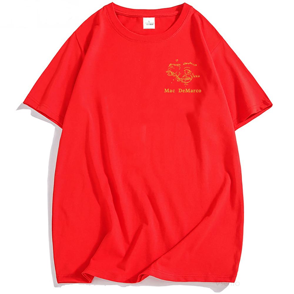 One Wayne G T-Shirt Mac DeMarco Gitarre Album Grafik T-Shirts Kurzarm Rundhals Herren T-Shirt Streetwear Unisex Baumwolle Weiche T-Shirts