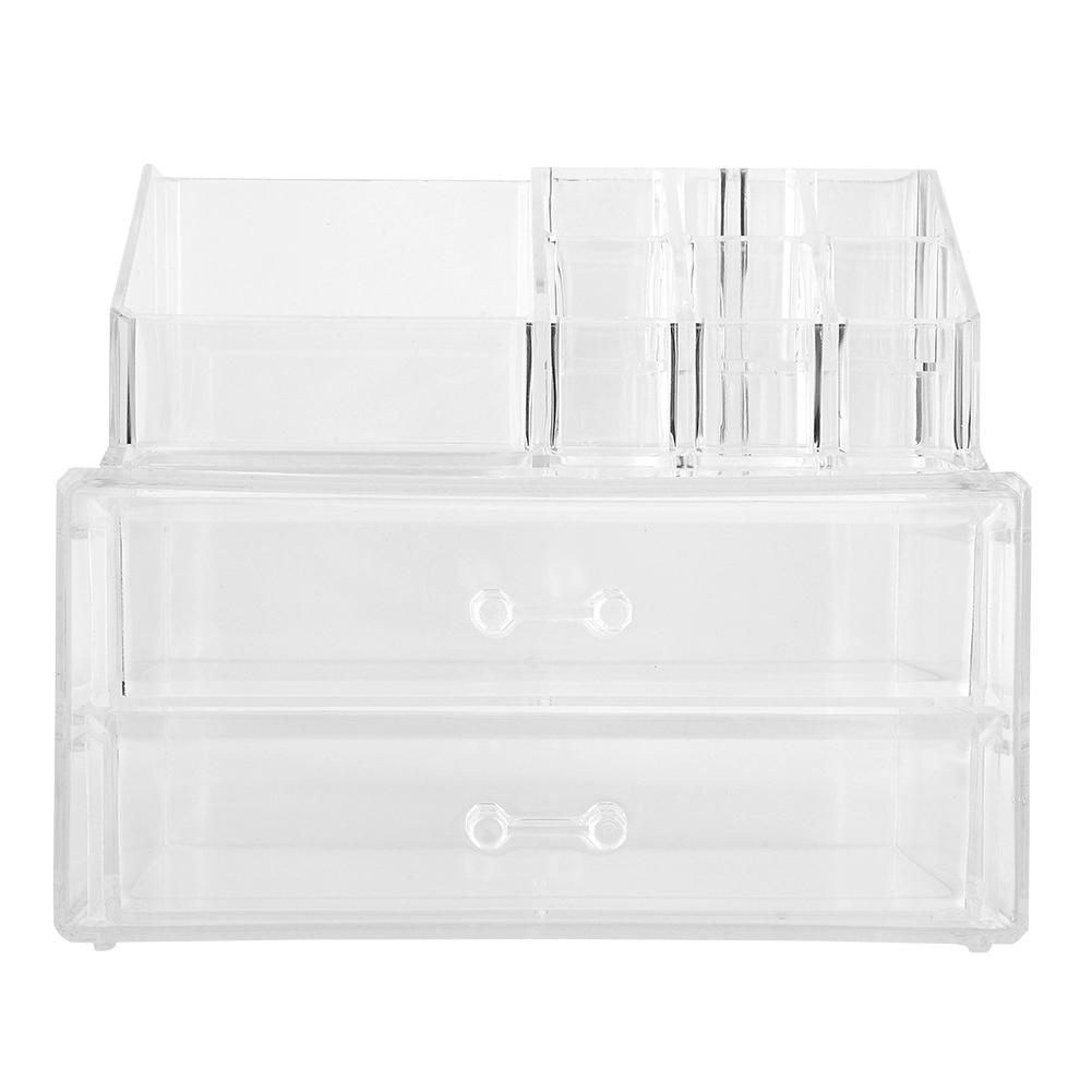 Transparent Cosmetic Storage Case Drawer Type Lipstick Toner Lotion Holder Container Organizer