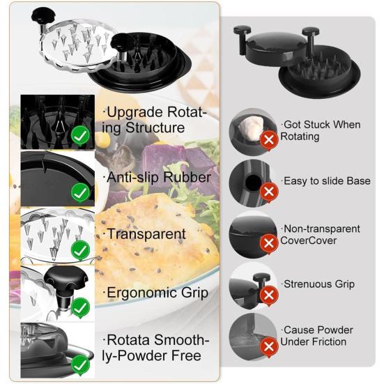 Multi-Function Chicken Breast Shredder with Stainless Steel Blades Manual Meat Puller Vegetable Chopper Ergonomic Essential Kitchen Tool for