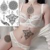 Cross Henna Art Temporary Tattoo Sticker for Arm and Neck