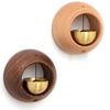 1pc Brass Doorbell Reminder Magnetic Wooden Wind Chimes Self-adhesive Shopkeepers Bell for Door Home Decorations