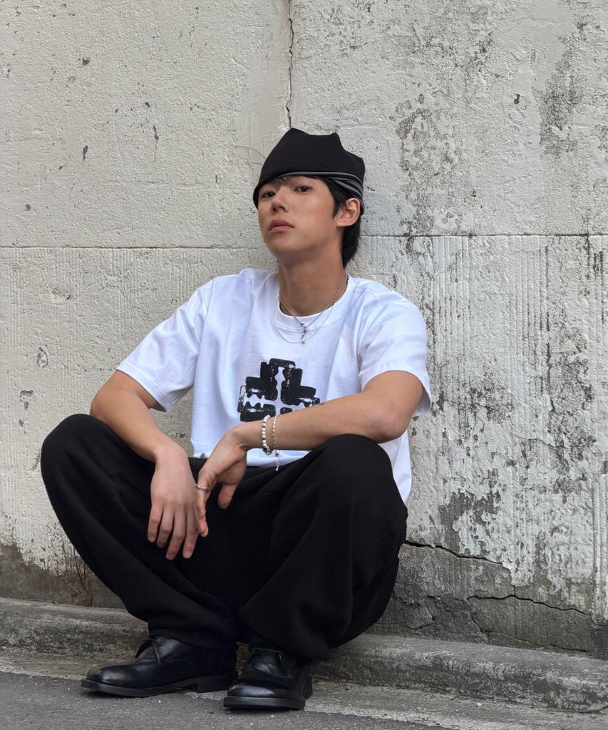 AMOU Razor Cross Half T-Shirts White