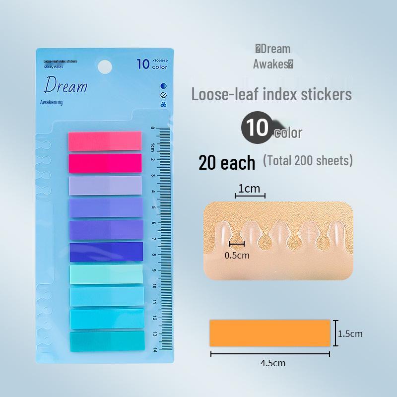 

Morandi Color Transparent Reusable Sticky Note Labels