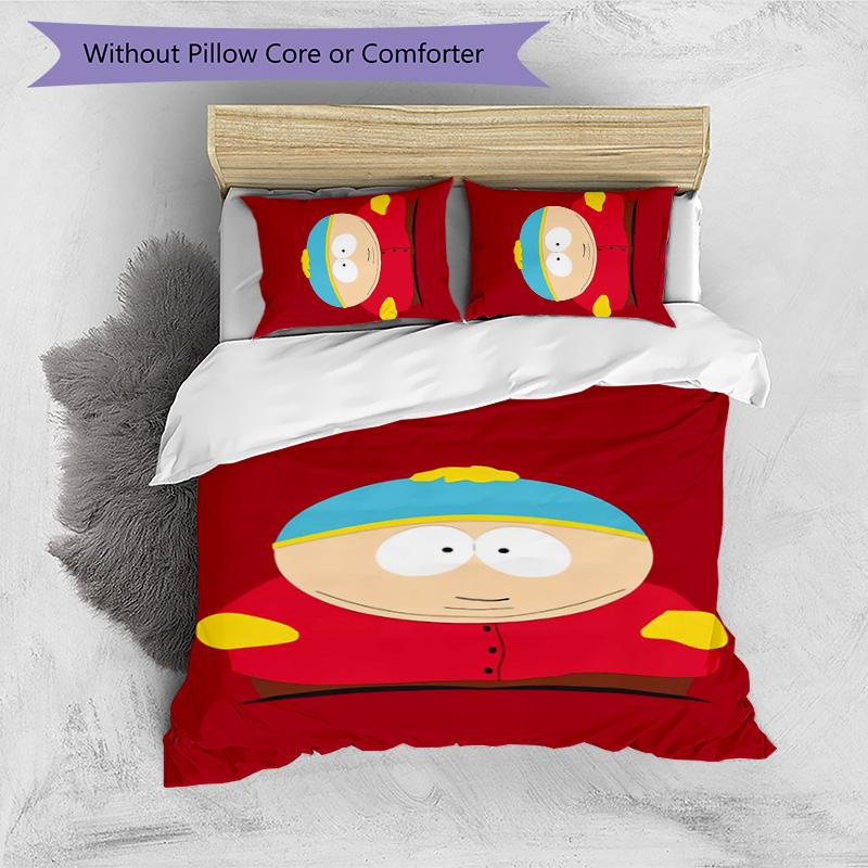 South Park 3pcs Bedding Set Duvet Cover Closure Includes 1 Duvet Cover & 2 Pillowcases for All Seasons Bedroom Home Dorm Decor