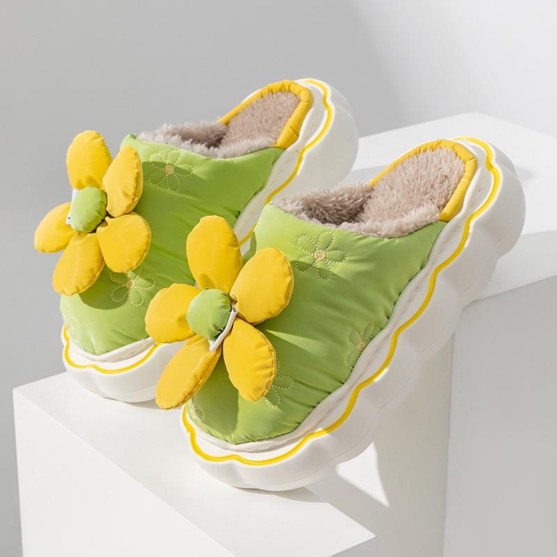 High-top Cotton Shoes Men's Winter Warm Outer Wear Cotton Slippers Non-slip Thick-soled Indoor Home Bag and Cotton Slippers