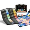 ENMY 48-Color Set - Direct Ink Acrylic Markers, Water-Based, Brush Pens, Art Markers for Art, Comics, Fabric, Knitting, Canvas/Glass/Wood, Textiles, C